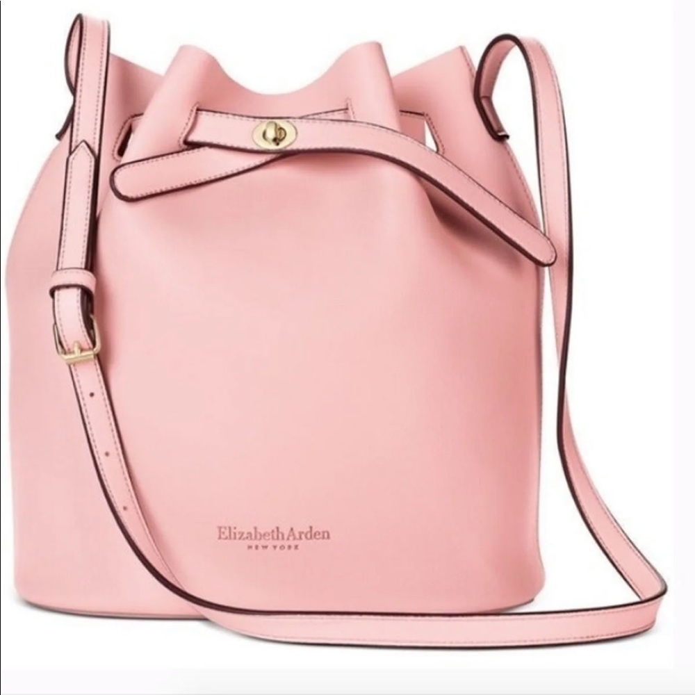 Elizabeth Arden pink bucket bag